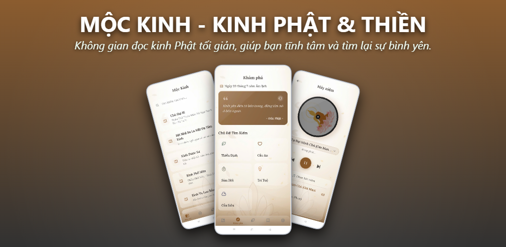 Mộc Kinh: Ứng Dụng Đọc Kinh Phật & Thiền Định